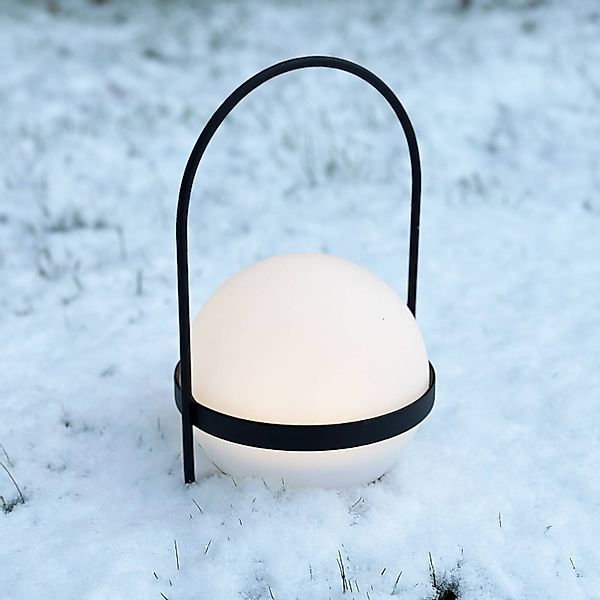 Dyberg Larsen LED-Solarlampe Summer, weiß/schwarz Höhe 26 cm günstig online kaufen