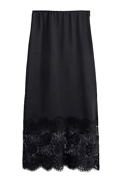 Next Midirock Satin-Midirock mit Spitzenbesatz (1-tlg) günstig online kaufen