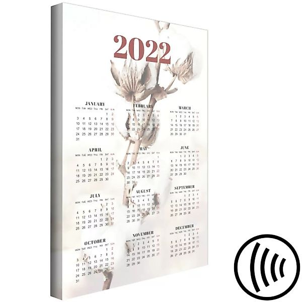 Wandbild Calendar 2022: Blooming Cotton (1 Part) Vertical XXL günstig online kaufen