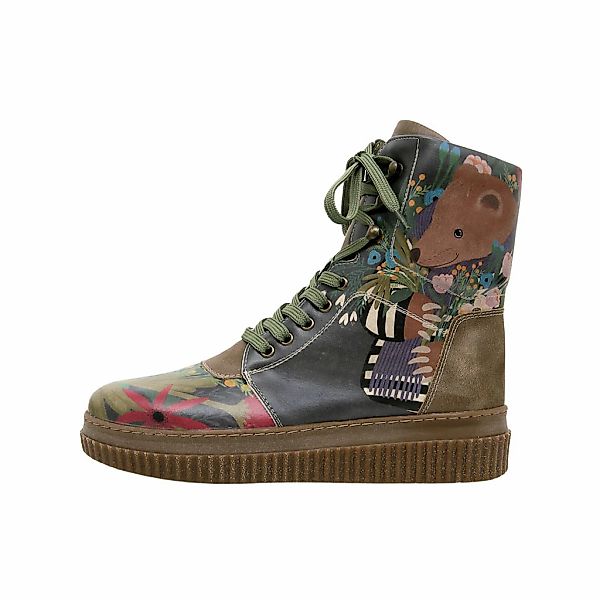 DOGO Schnürboots "Future High Top Boots Bear And Flowers Damen Stiefeletten günstig online kaufen