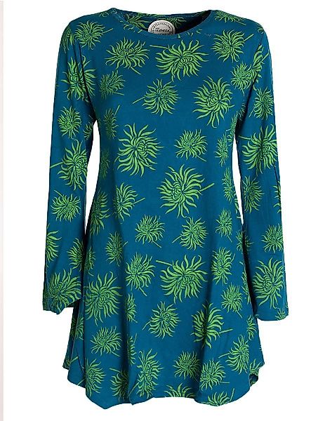 Vishes Tunikakleid Langarm Damen Blumen-Tunika Shirt-Kleid günstig online kaufen