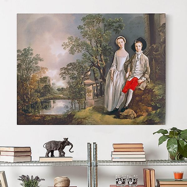 Leinwandbild - Querformat Thomas Gainsborough - Heneage Lloyd und seine Sch günstig online kaufen