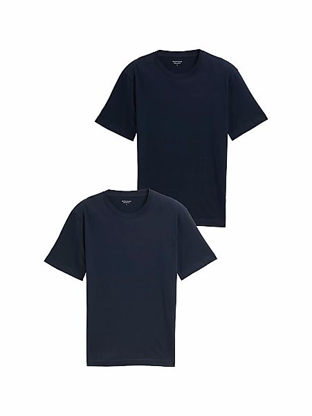 TOM TAILOR T-Shirt Packung, 2 Stk. mit Logo Print günstig online kaufen