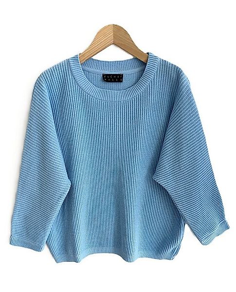 Zuckerwatte 3/4 Arm-Pullover Rippstrick, aus weicher Baumwollmischung günstig online kaufen