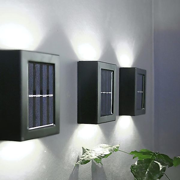 LETGOSPT Außen-Wandleuchte 4er LED Solarleuchte Up günstig online kaufen