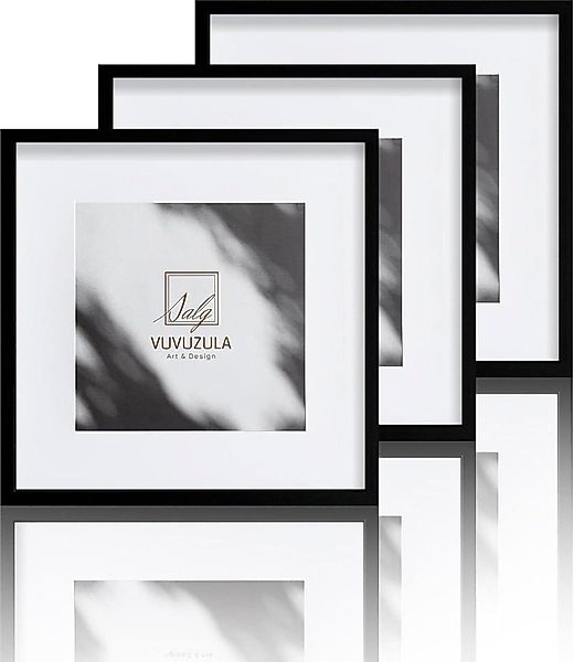 LuxusKollektion Bilderrahmen-Set Bilderrahmen Set Schwarz Holz günstig online kaufen