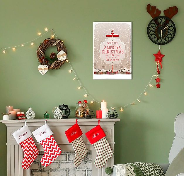 queence Metallbild "Very Merry Christmas", (1 St.), Stahlschilder günstig online kaufen