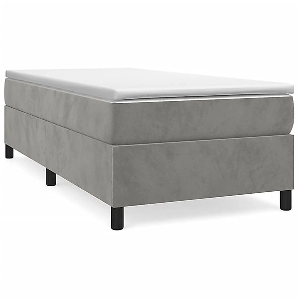 vidaXL Boxspringbett Hellgrau 100x200 cm Samt1400308 günstig online kaufen