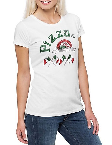 Urban Backwoods Print-Shirt Pizza Symbol Damen T-Shirt Italia Fun Italien S günstig online kaufen