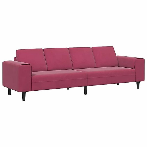 vidaXL Sofa Sofa Set Weinrot Samt, günstig online kaufen