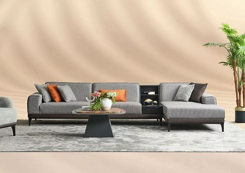 JVmoebel Ecksofa Wohnlandschaft Ecksofa Couch L Form Große Sofa Grau Modern günstig online kaufen