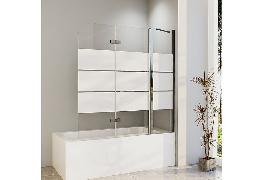 Hopibath Duschwand für badewanne faltbar Badewannenaufsatz milchglas, 6mm S günstig online kaufen