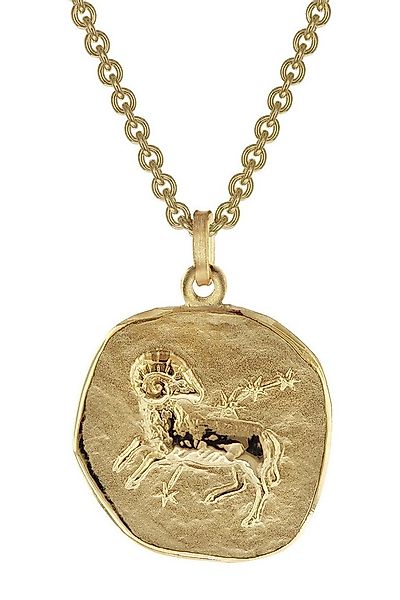 trendor Kette mit Anhänger Widder Ø 20 mm Herren-Gold auf Silber günstig online kaufen