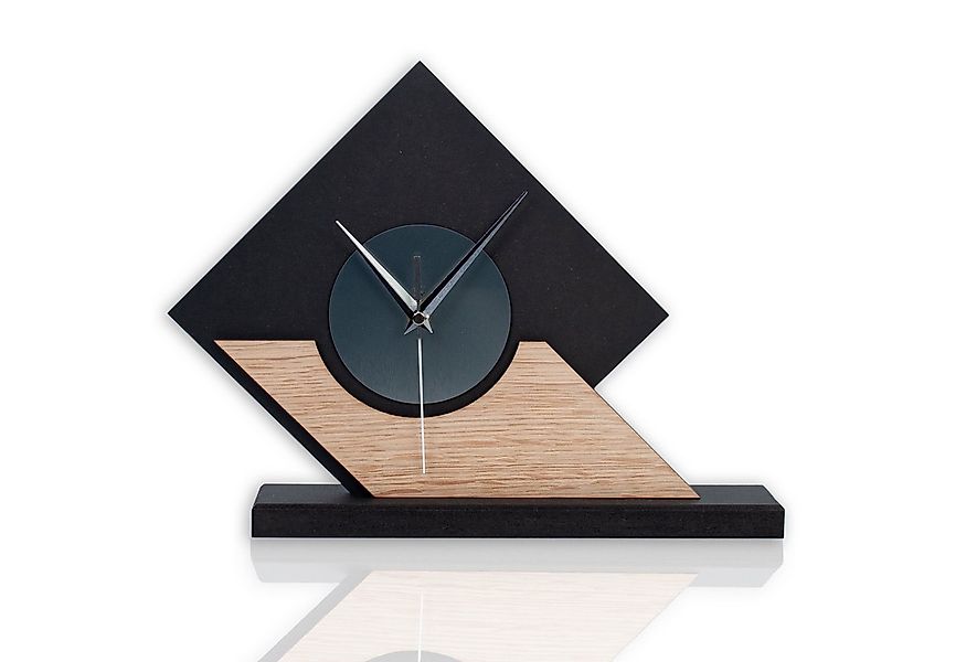 Kreative Feder Standuhr Holz-Tischuhr mit stilvollen Akzenten aus Echtholzf günstig online kaufen