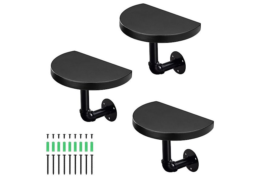 Navaris Wandregal Wandregal aus Holz und Metall - 3er Set Schweberegal Häng günstig online kaufen