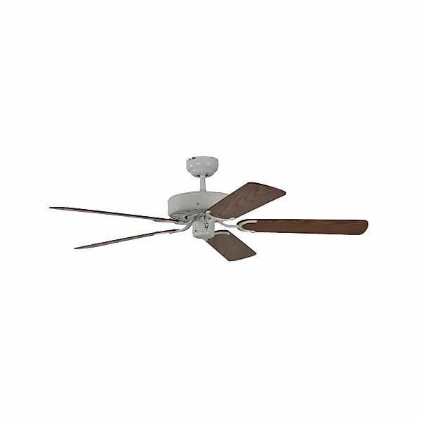 Pepeo Deckenventilator Potkuri Weiß - Eiche 132 cm mit Zugkette günstig online kaufen