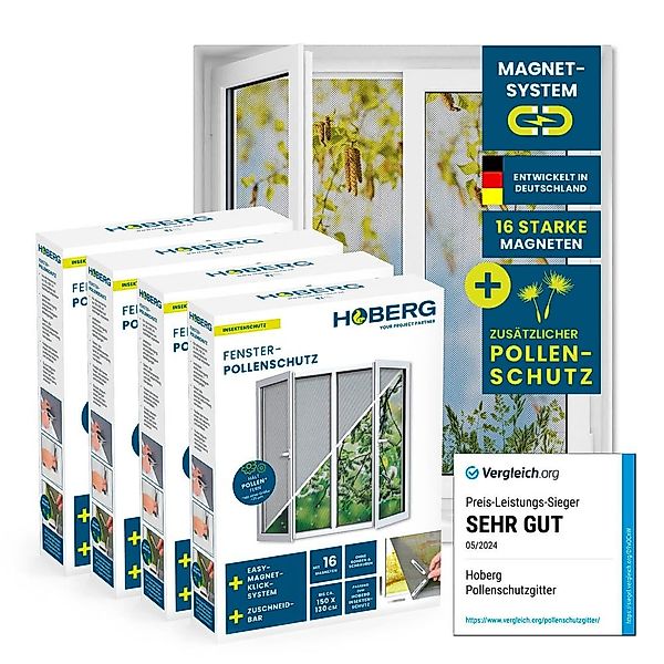 Hoberg Insektenschutz-Fensterrahmen Fliegengitter Moskitonetz inkl. Pollens günstig online kaufen