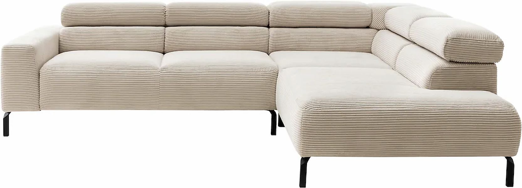 PLACES OF STYLE Ecksofa »Antonelli, L-Form, inkl. Kopfteilverstellung, Brei günstig online kaufen