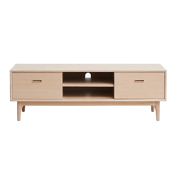 ebuy24 Rosie TV Tisch mit 2 Türen in Massiver Furnierter Amerik Eiche Weiss günstig online kaufen