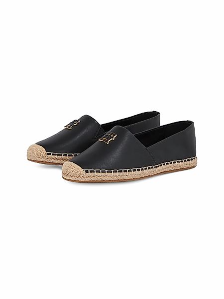 Tommy Hilfiger Espadrille "TH LOGO LEATHER ESPADRILLE", Sommermode, Flats, günstig online kaufen