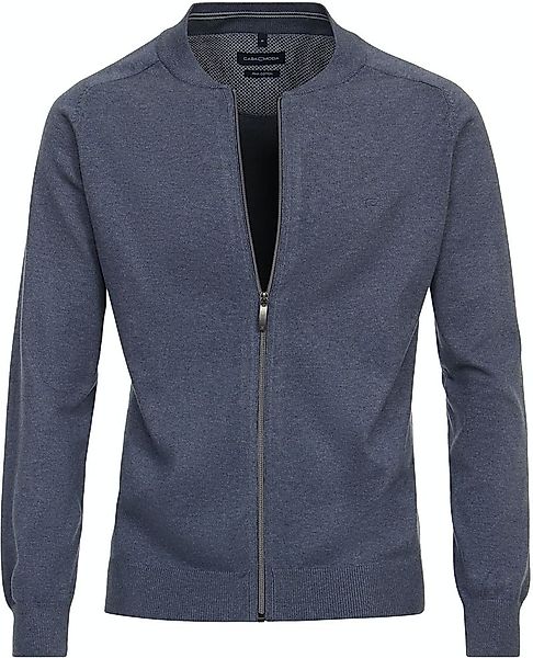 Casa Moda Strickjacke Zip Blau - Größe 3XL günstig online kaufen