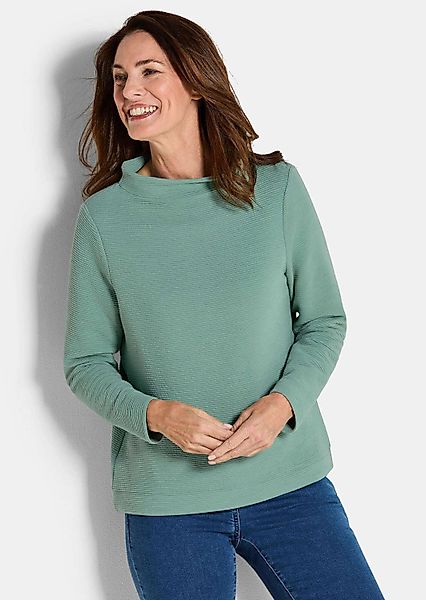 GOLDNER Strickpullover Langarm Ottoman-Design, Turtleneck Sportiver günstig online kaufen