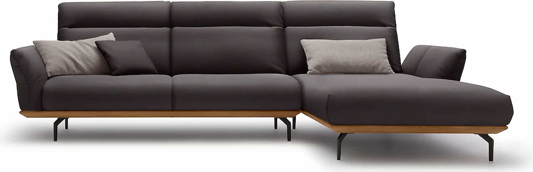 Creation BY ROLF BENZ Ecksofa "CR.460", Sockel in Nussbaum, Winkelfüße in U günstig online kaufen
