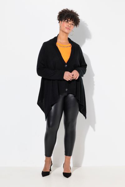 MIAMODA Strickjacke Strickjacke Cape-Look Knopfleiste Langarm günstig online kaufen