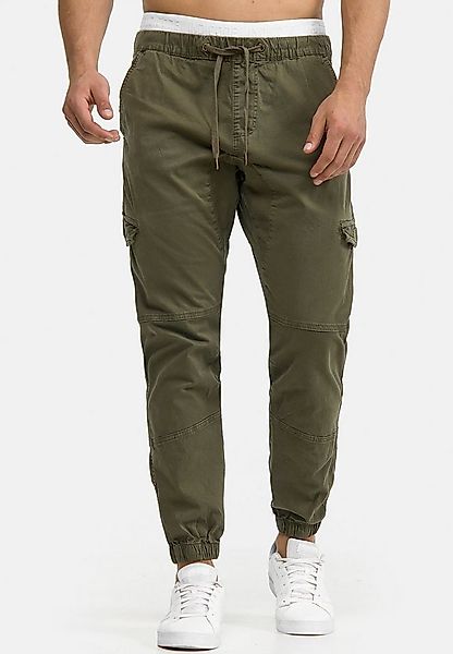 Indicode Cargohose Herren Levy Jogger-Pant mit elastischem Bund und Kordelz günstig online kaufen