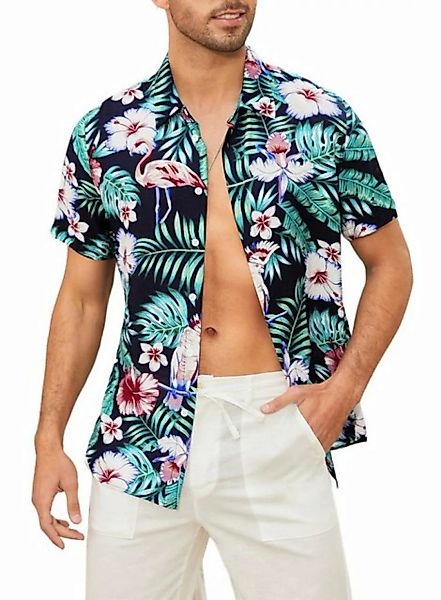 JMIERR Hawaiihemd Hawaii Hemd Männer Funky Hawaiihemd Herren Kurzarm Lässig günstig online kaufen