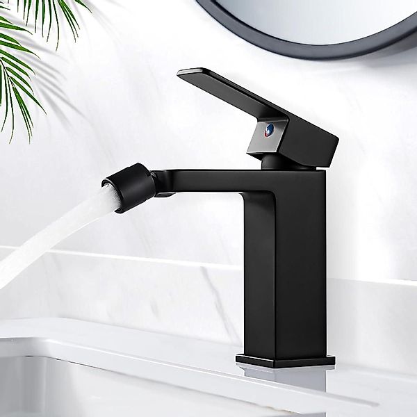 LuxusKollektion Bidetarmatur Wasserhahn Bad Schwarz Einhebel günstig online kaufen