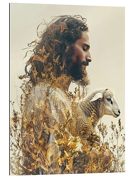 Posterlounge Wandbild Jesus und das Lamm, günstig online kaufen