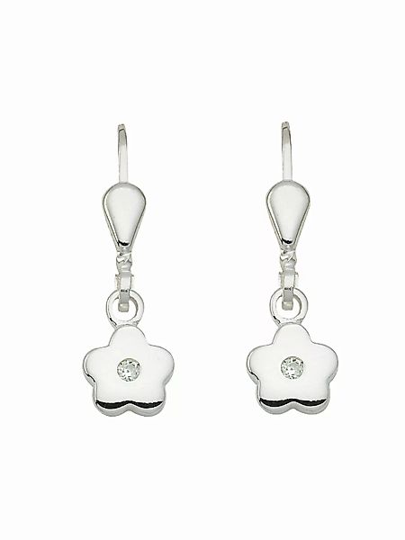 Adelia´s Paar Ohrhänger "925 Silber Ohrringe Ohrhänger Blüte mit Zirkonia", günstig online kaufen