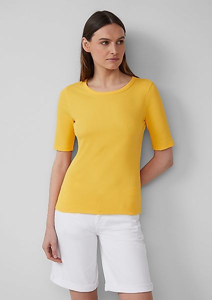 s.Oliver Kurzarmshirt Geripptes T-Shirt im Slim günstig online kaufen