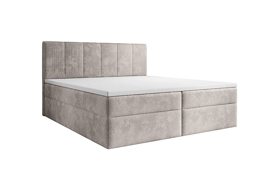 Luxusbetten24 Boxspringbett Aurelia Cord, mit Stauraum günstig online kaufen