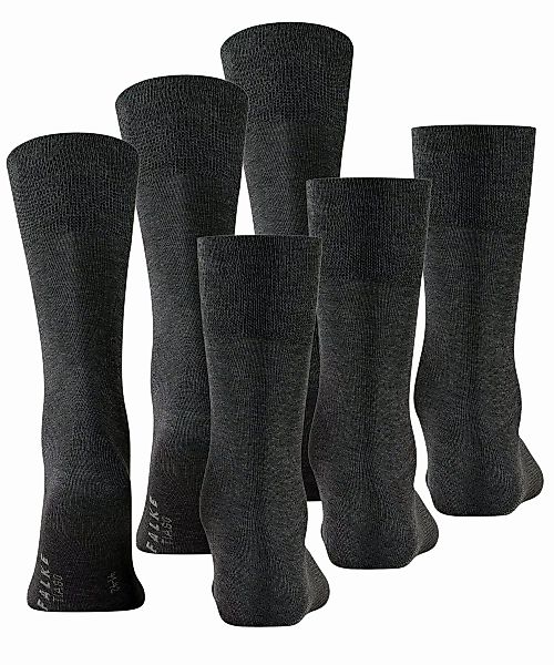FALKE Tiago 3-Pack Herren Socken, 47-48, Grau, Uni, Baumwolle, 13009-319007 günstig online kaufen