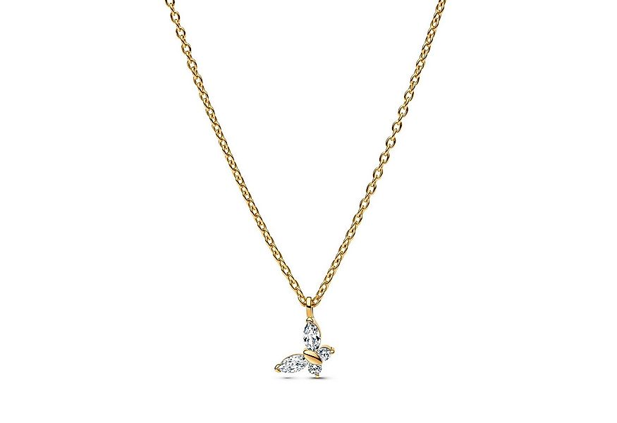 Pandora Kette mit Anhänger Damen-Kette Schmetterling Goldfarben günstig online kaufen