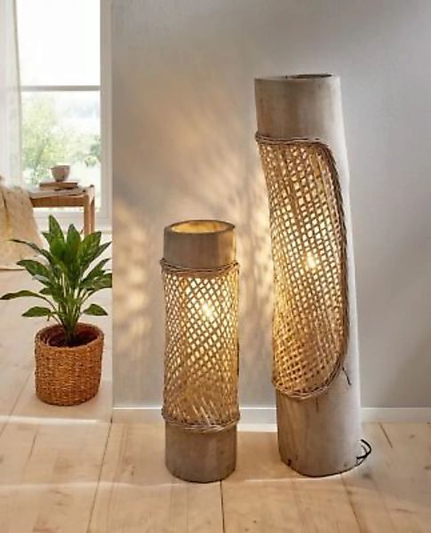 HOME Living Lampe Artesania Standleuchten grau günstig online kaufen