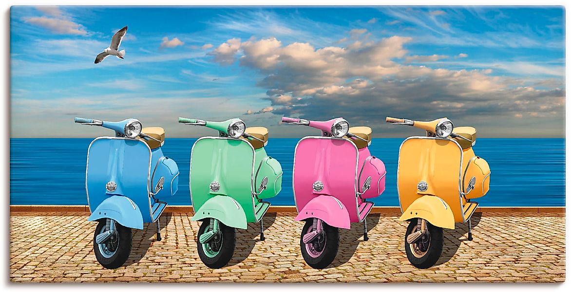 Artland Wandbild »Vespa-Roller in bunten Farben« Motorräder & Roller 1 Stk. günstig online kaufen