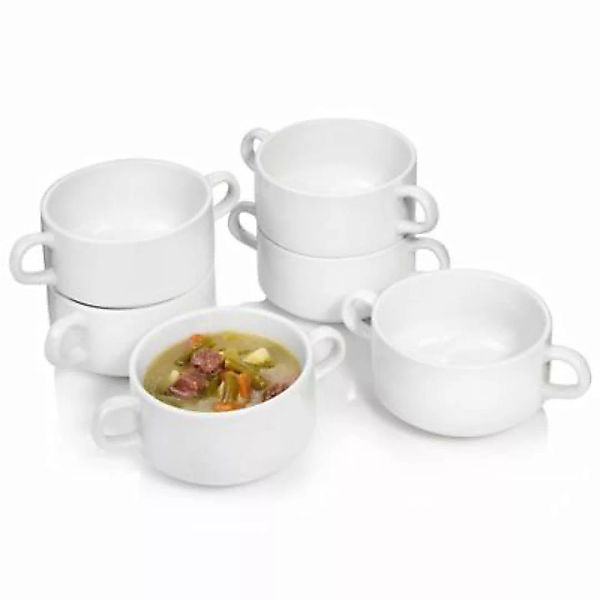 SÄNGER Suppenschüssel Aus Porzellan 6-tlg. Müslischalen weiß günstig online kaufen