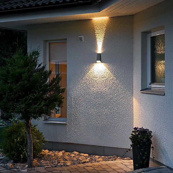 LED-Außenwandleuchte Imola doppelter Lichtkegel günstig online kaufen