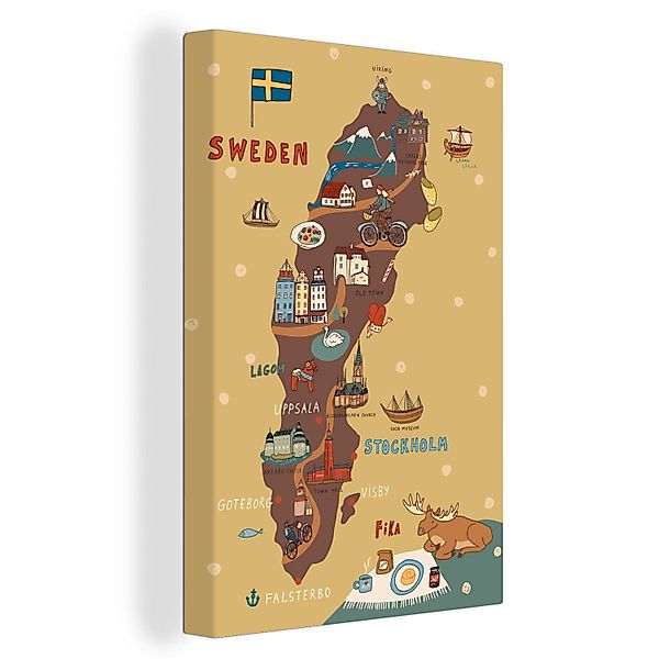 OneMillionCanvasses® Leinwandbild Illustration Skandinavien mit der günstig online kaufen