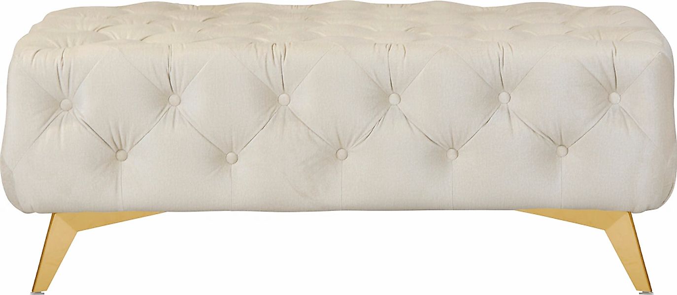 Home affaire Polsterhocker "Amaury" Chesterfield-Optik, Breite 120cm, Fußfa günstig online kaufen