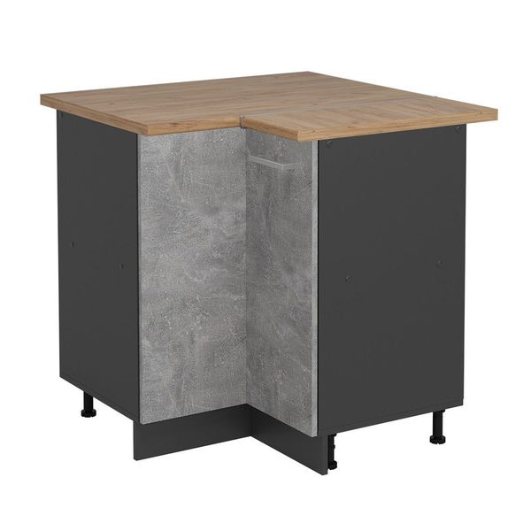 Vicco Eckunterschrank R-Line, Beton/Anthrazit, 75.6 cm, günstig online kaufen