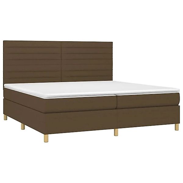 vidaXL Boxspringbett mit Matratze Dunkelbraun 200x200 cm Stoff 3142444 günstig online kaufen