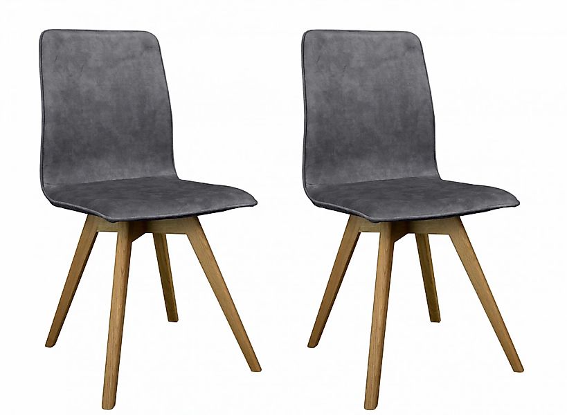 andas Esszimmerstuhl "Rania", (Set), 2 St., Samtvelours, Massivholzgestell, günstig online kaufen