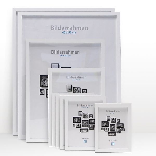 M MERCEO Bilderrahmen, 8-tlg. Bilderrahmen-Set Weiß günstig online kaufen