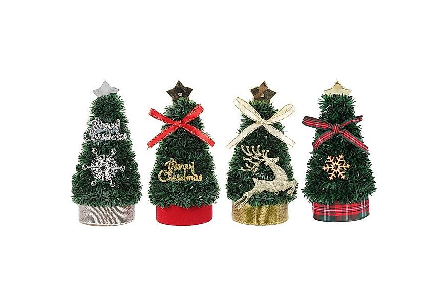 Coonoor Künstlicher Weihnachtsbaum 4 Stück Mini-Weihnachtsbäume, Puppenhaus günstig online kaufen