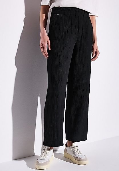 STREET ONE Stoffhose Sommerhose in Struktur-Optik günstig online kaufen