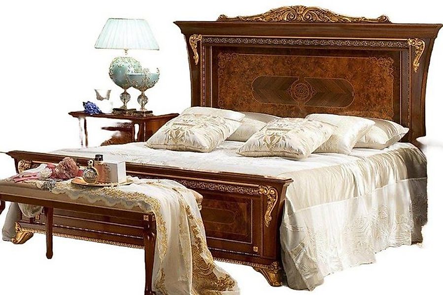 JVmoebel Bett Schlafzimmer Barock Rokoko Holz Möbel Polster Doppel Betten B günstig online kaufen